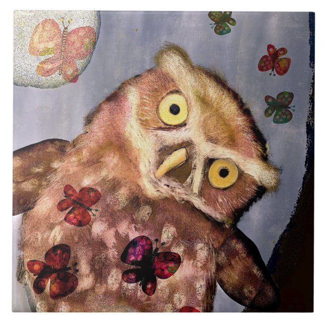 Azulejo De Cerâmica Trivet da noite (Frente)