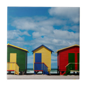 Azulejo De Cerâmica Troca de Quartos. Praia de Muizenberg, Cidade do C