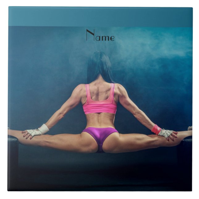 Azulejo De Cerâmica Trocar Thunder_Cove do Modelo de Malhação feminino (Frente)