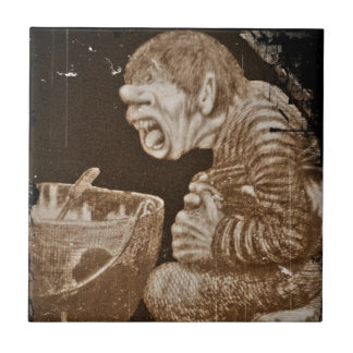 Azulejo De Cerâmica Troll com o Giant Cauldron