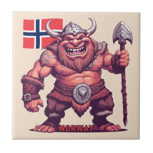 Azulejo De Cerâmica Troll norueguês