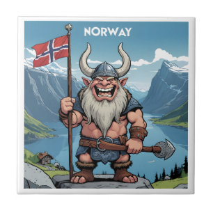 Azulejo De Cerâmica Troll norueguês