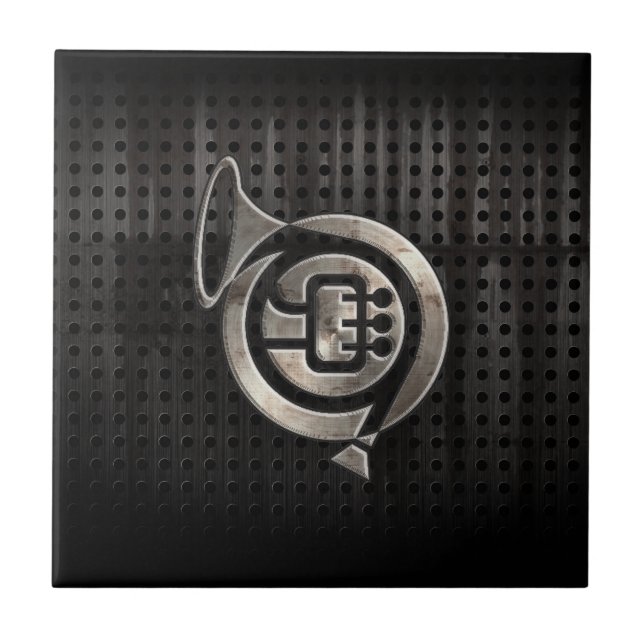 Azulejo De Cerâmica Trompa francesa áspera (Frente)