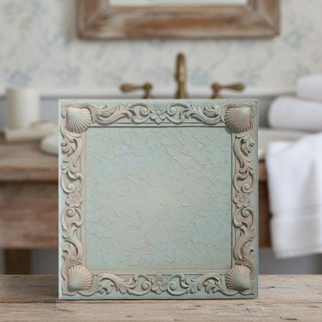 Azulejo De Cerâmica Trompe L'oeil Marine Life Shell Border 1 ID1190e (Criador carregado)