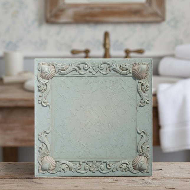 Azulejo De Cerâmica Trompe L'oeil Marine Life Shell Border 2 ID1190j (Criador carregado)