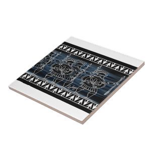 Azulejo De Cerâmica Tropa grega Black Figure