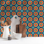 Azulejo De Cerâmica Tropical Breeze - Padrão Mosaico marroquino<br><div class="desc">Um design marroquino com cores de brisa tropical para lembrá-los das vibrações mediterrânicas em um dia brilhante.</div>