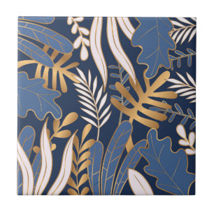 Azulejo De Cerâmica Tropical Dourada