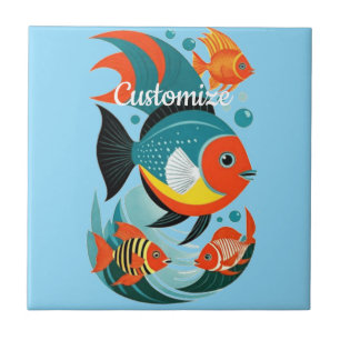 Azulejo De Cerâmica Tropical Fish Assortion Thunder_Cove