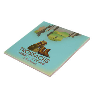 Azulejo De Cerâmica Trossachs Stirling Scotland caminhando poster