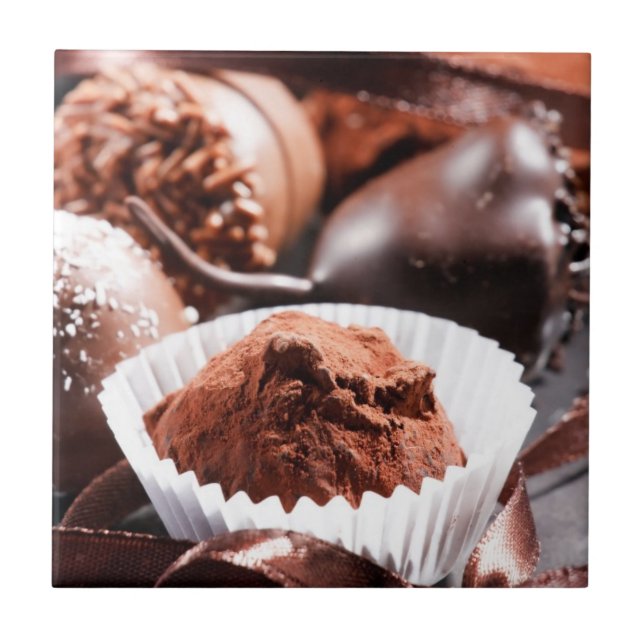 Azulejo De Cerâmica Trufas de chocolate (Frente)