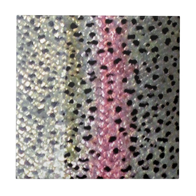 Azulejo De Cerâmica Truta de arco-íris por PatternWear© (Frente)