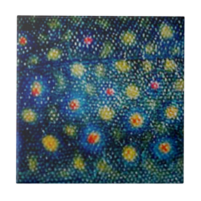 Azulejo De Cerâmica Truta de ribeiro por PatternWear© (Frente)