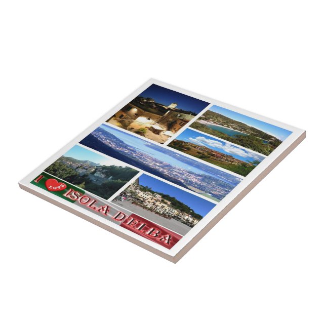 Azulejo De Cerâmica TSC065 ELBA ISLAND I Love, Toscana, (Lateral)