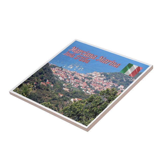 Azulejo De Cerâmica TSC081 MARCIANA MARINA, Ilha ELBA, (Lateral)