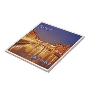 Azulejo De Cerâmica TSC086 FLORENCE, Antiga Ponte, Toscana,