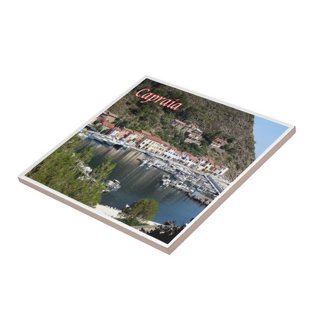 Azulejo De Cerâmica TSC126 CAPRAIA, Little Port, Toscana, Itália, (Lateral)