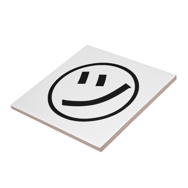 Azulejo De Cerâmica ㋡ Tsu Kana Katakana sorrindo Emoji / Emoticon (Lateral)