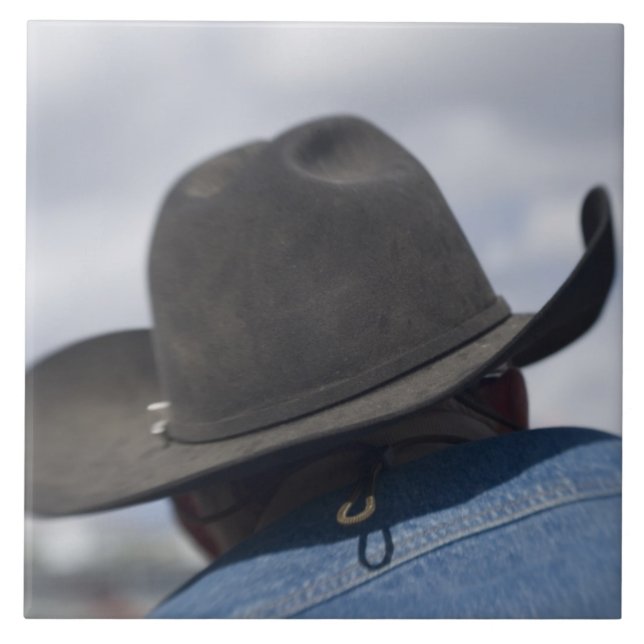 Azulejo De Cerâmica Tucson, arizona. Chapéus de vaqueiro no uso no (Frente)