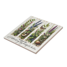 Azulejo De Cerâmica Tudo belo no seu tempo botânico