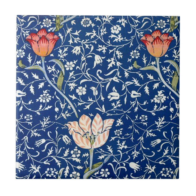Azulejo De Cerâmica Tulipa, William Morris (Frente)