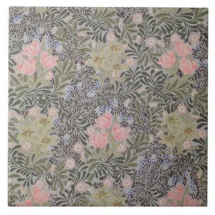 Azulejo De Cerâmica Tulipas, margaridas e madressilva