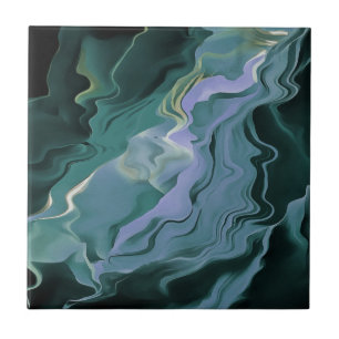 Azulejo De Cerâmica Turbulência Azul - Arte Abstrato