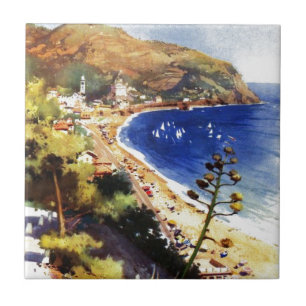 Azulejo De Cerâmica Turismo de Levanto Genebra Italia do vintage