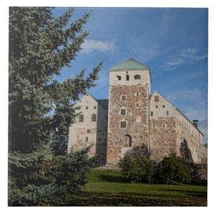 Azulejo De Cerâmica Turku, Finlândia, antigo Castelo de Turun Linna, u