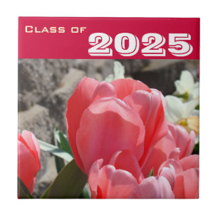 Azulejo De Cerâmica Turma de presentes Blocos de Formatura Arte Tulipa