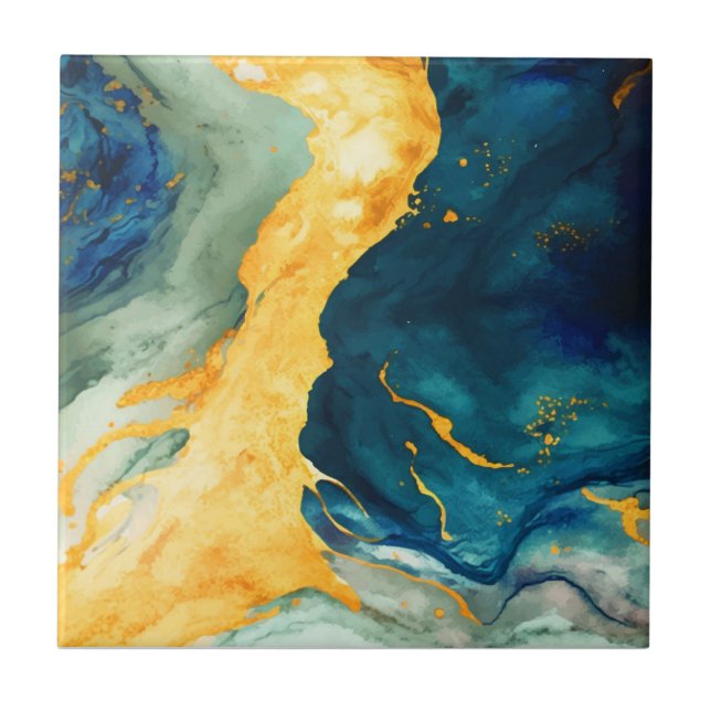 Azulejo De Cerâmica Turquesa (Frente)