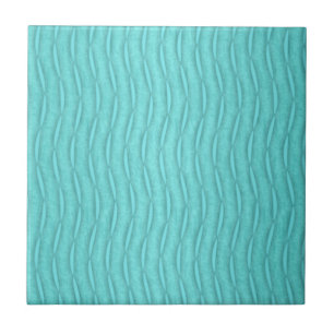 Azulejo De Cerâmica Turquesa Aquamarina Desbotada Padrão Vertical Ondu