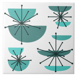 Azulejo De Cerâmica Turquesa de Torres de Arte do Século Médio