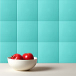 Azulejo De Cerâmica Turquesa de vidro do mar de cor simples<br><div class="desc">Design de turquesa de vidro marinho de cor simples.</div>