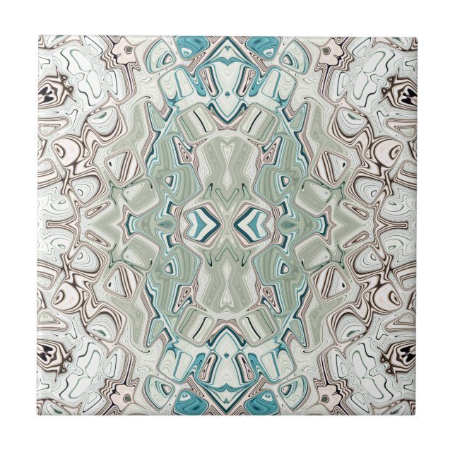 Azulejo De Cerâmica Turquesa E Mistura De Cobre (Frente)