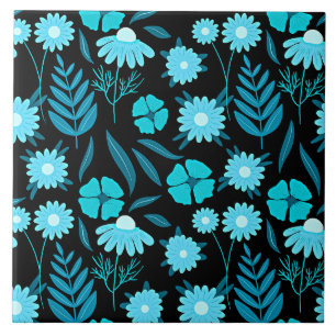 Azulejo De Cerâmica Turquesa na floração