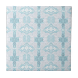 Azulejo De Cerâmica Turquoise aqua diamond design cerâmica geométrica