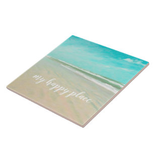 Azulejo De Cerâmica Turquoise Sky Beach Seascape