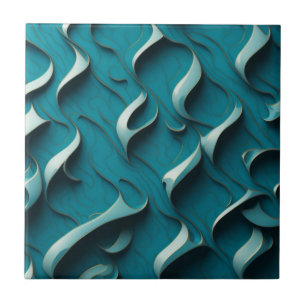 Azulejo de cerâmica "Turquoise Waves"