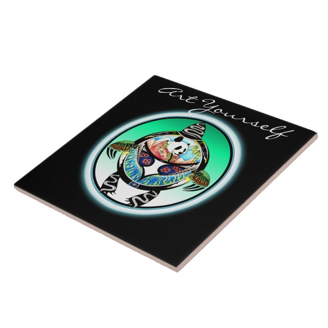 Azulejo De Cerâmica Turtle Panda (Lateral)