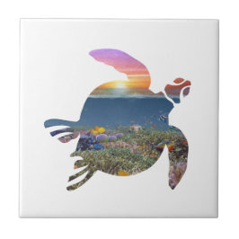Azulejo De Cerâmica Turtle Reef