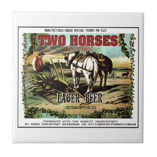 AZULEJO DE CERÂMICA TWO HORSES CERVEJA IMAGINÁRIA