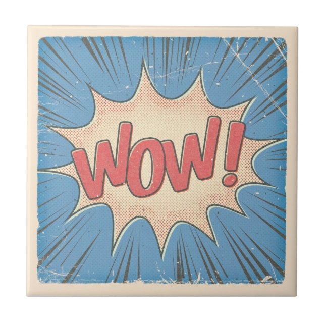 Azulejo De Cerâmica Uau! (Frente)