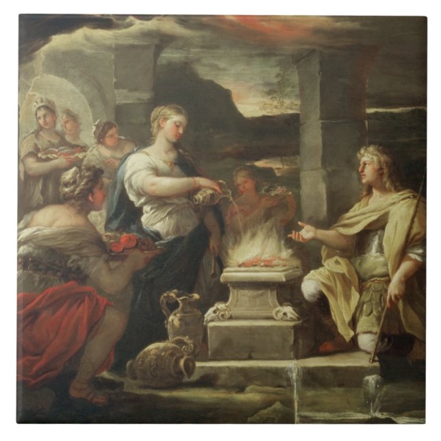 Azulejo De Cerâmica Ulysses e calipso (Frente)