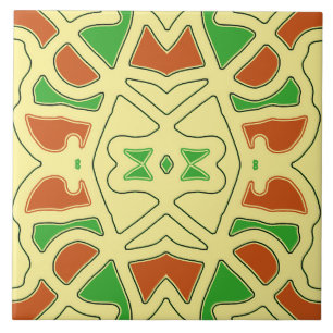 Azulejo De Cerâmica Um azulejo cerâmico vibrante multicolorido padrão