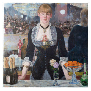 Azulejo De Cerâmica Um Bar no Folies-Bergere, Manet