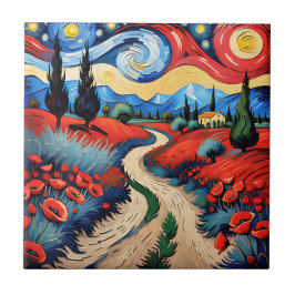 Azulejo De Cerâmica Um belo campo