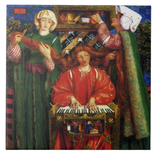 Azulejo De Cerâmica Um Carol de Natal (Natal) (Dante Gabriel Rossetti)
