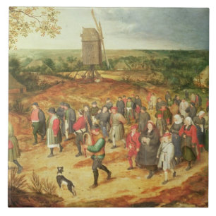 Azulejo De Cerâmica Um Casamento Camponês