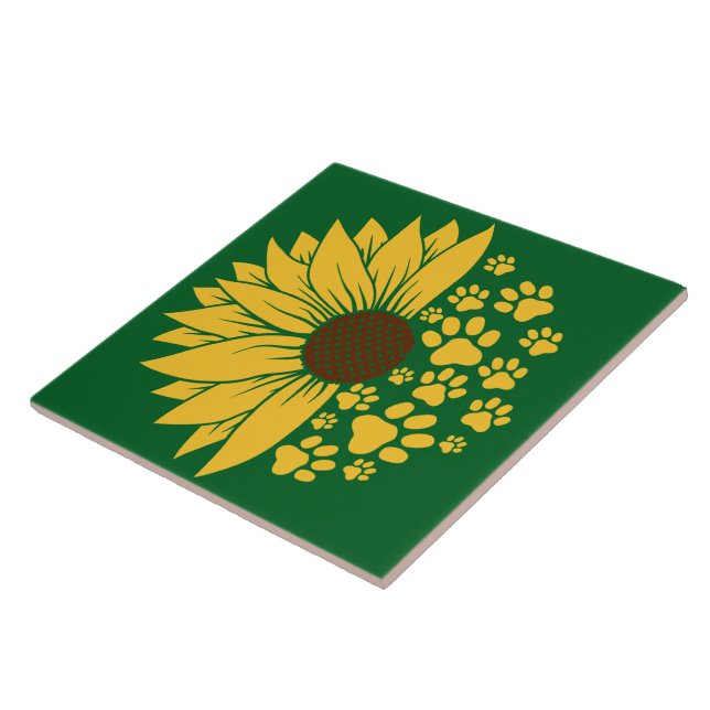 Azulejo De Cerâmica Um Design de impressão alegre em tons amarelos sun (Lateral)